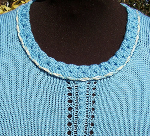 A machine knitting design made from a punch card pattern from Clair Crowston.